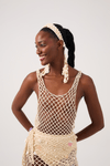 Vestido E Lenço Crochet Bordado