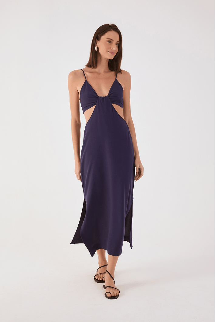 Vestido Cropped Decote Lateral