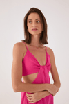 Vestido Cropped Decote Lateral