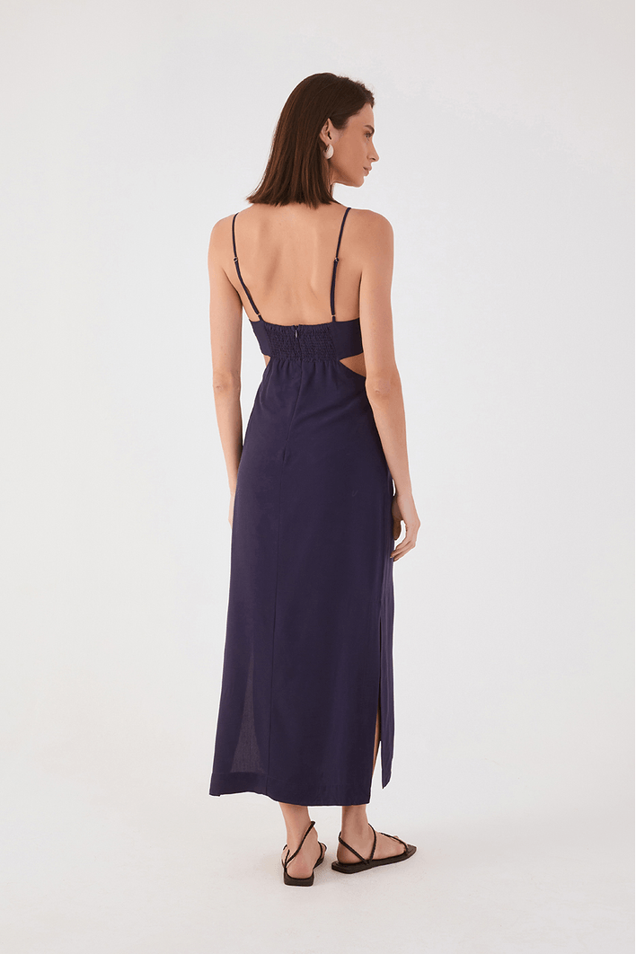 Vestido Cropped Decote Lateral