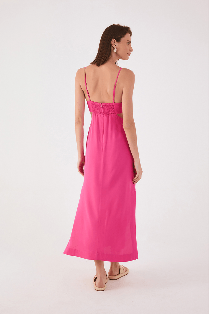 Vestido Cropped Decote Lateral