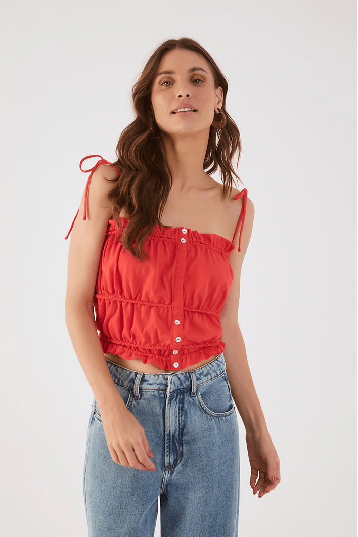 Blusa Bata Franzida