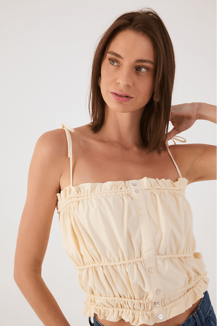 Blusa Bata Franzida
