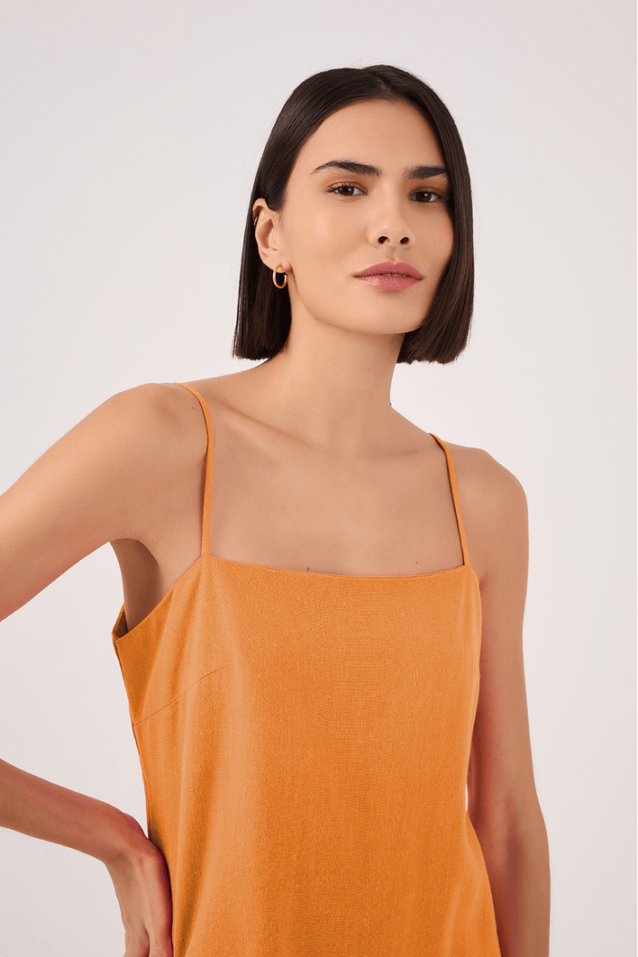 Vestido Linho Retinho