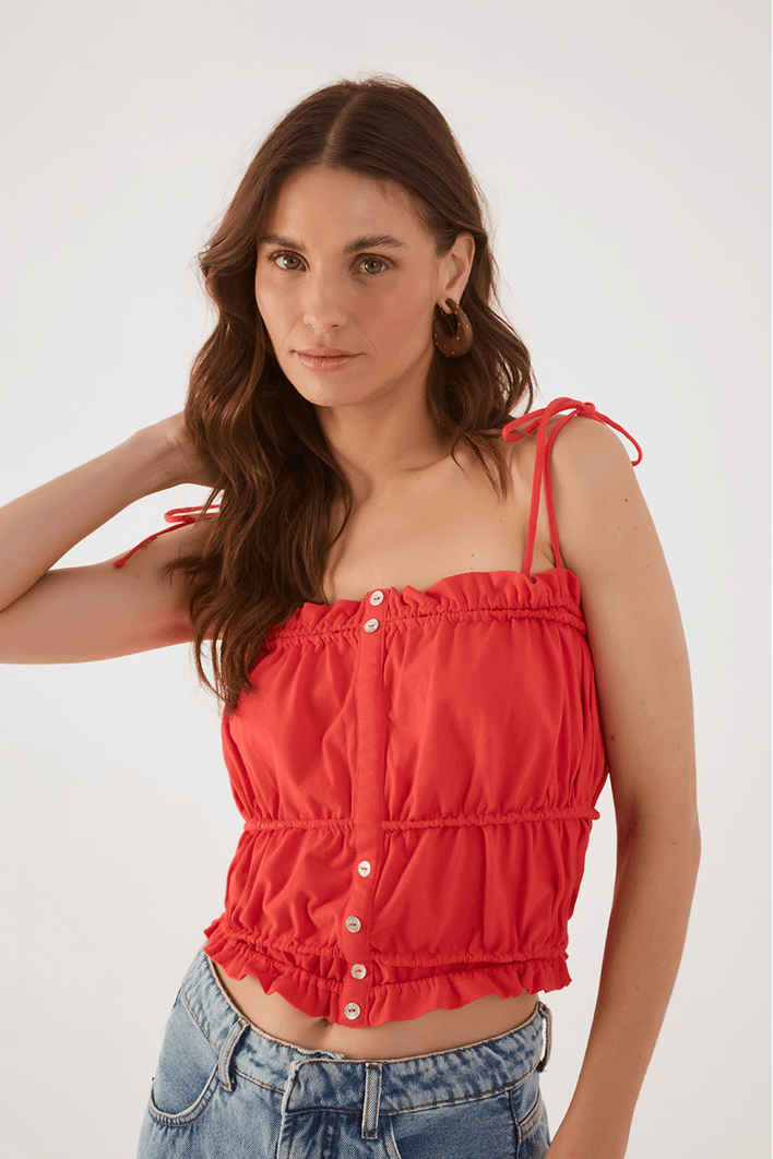 Blusa Bata Franzida