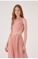 Vestido Longo Ombro Só Drapeado