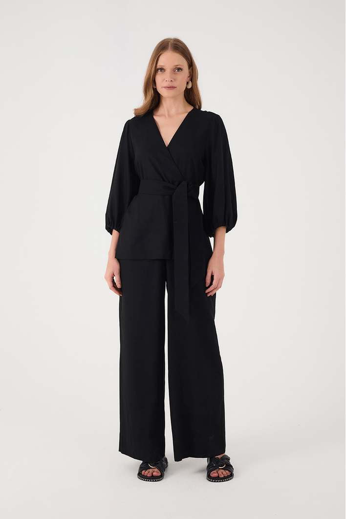 Macacao Linho Transpasse Kimono