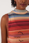 Vestido Tule Estampa Arpoador