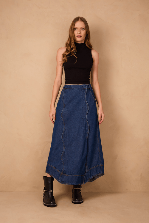 Saia Jeans Maré Cheia