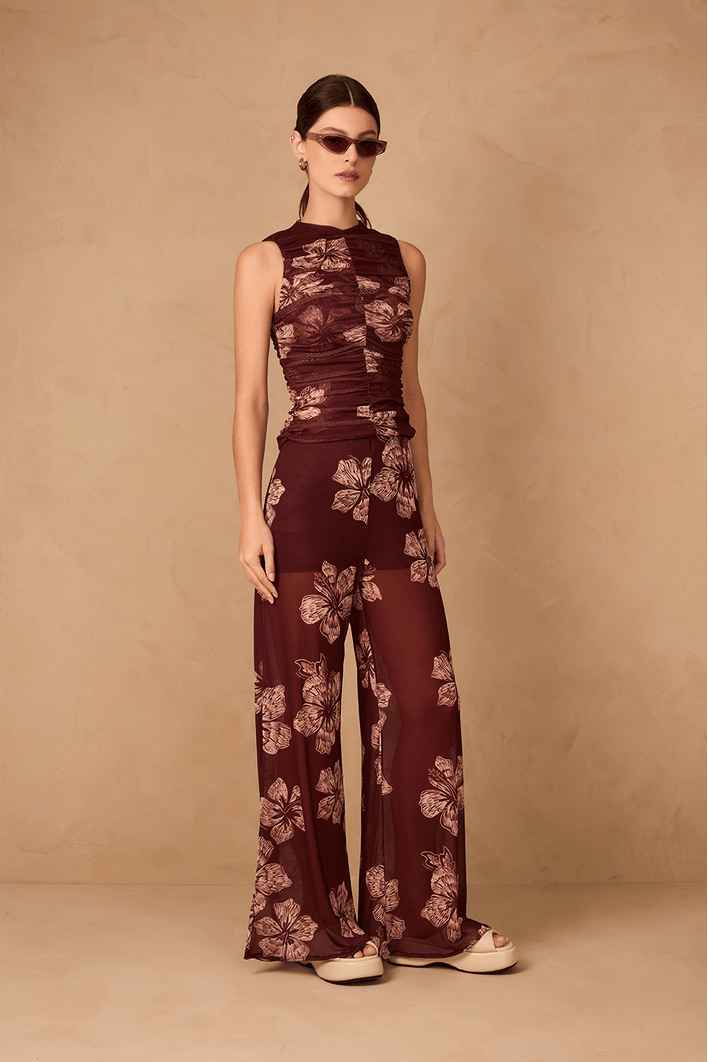Calça Tule Estampa Grumari