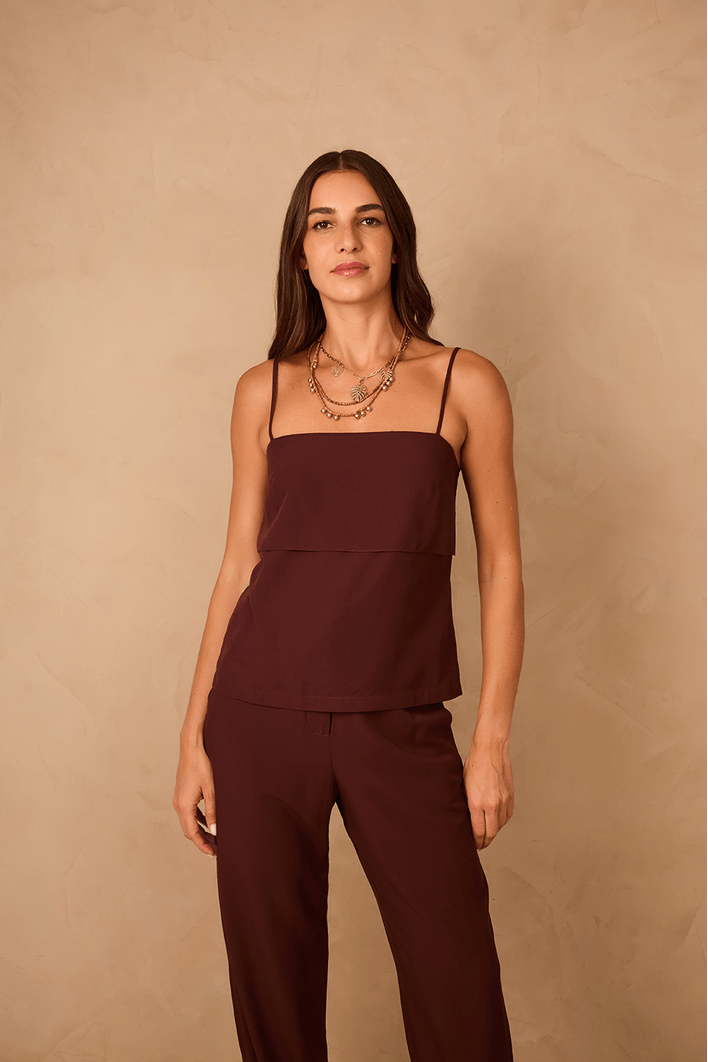 Blusa Pala Lastex Costas