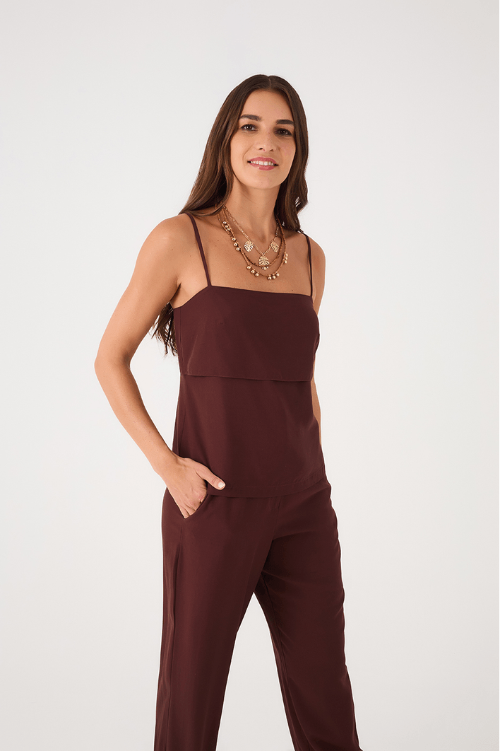 Blusa Pala Lastex Costas