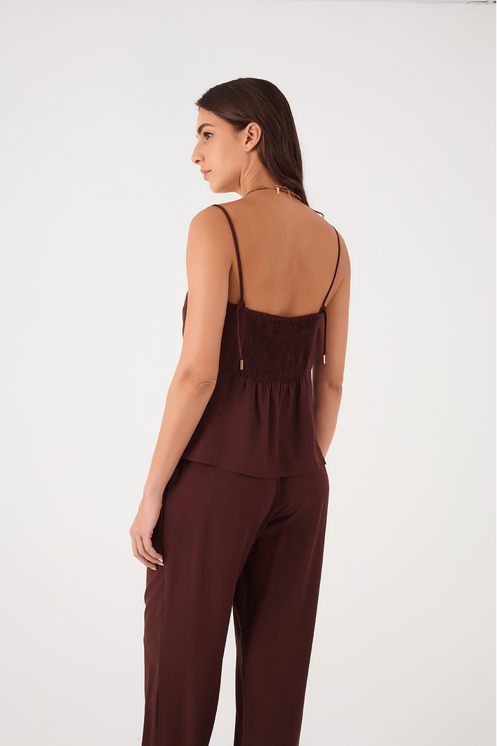 Blusa Pala Lastex Costas