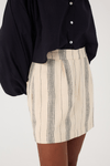 Short Saia Linho Listrado