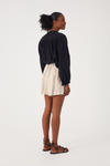 Short Saia Linho Listrado