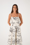 Vestido Midi Estampa Pé Na Areia