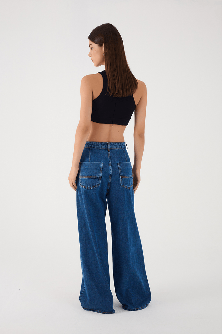Calça Jeans Recorte Frente