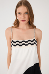 Vestido Cropped Linho Pala Crochê
