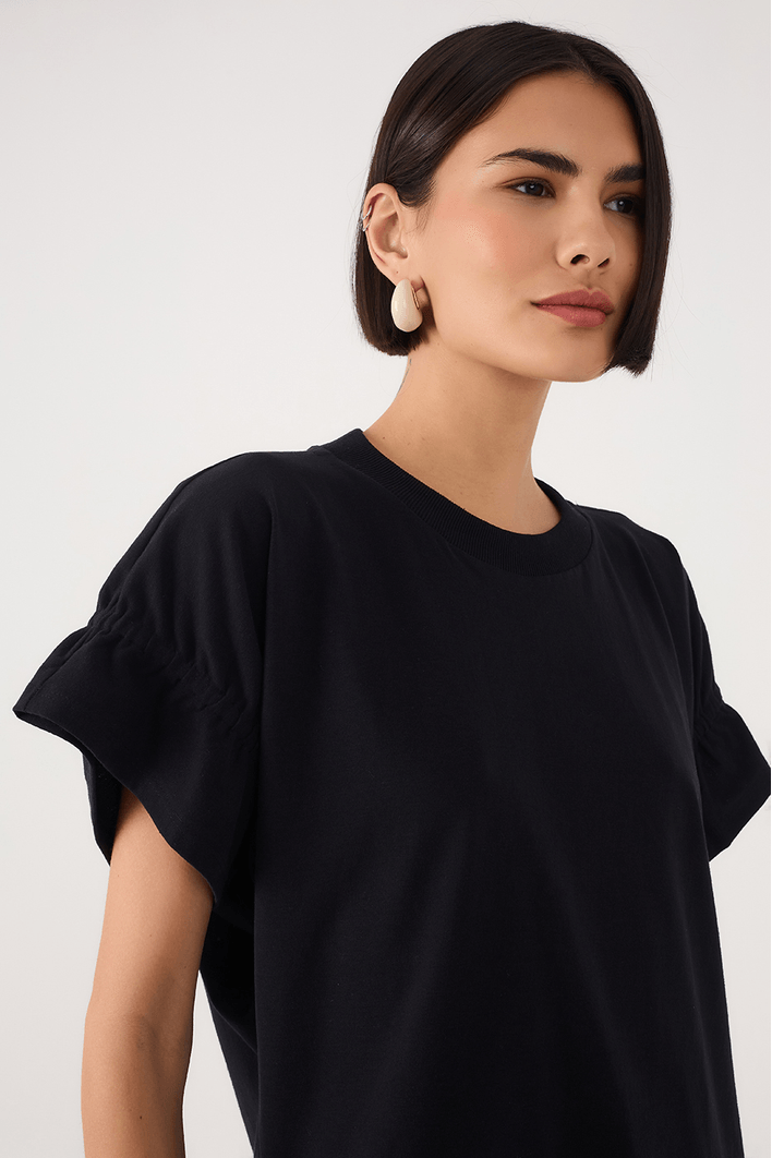 Blusa T-shirt Manga Franzida