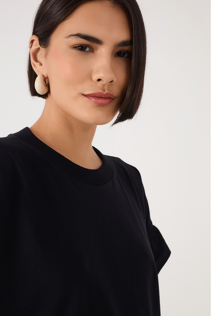 Blusa T-shirt Manga Franzida