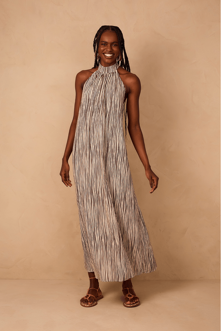 Vestido Cropped Cambraia Estampa Leme