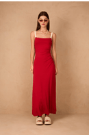 Vestido Cropped Franzido Lateral