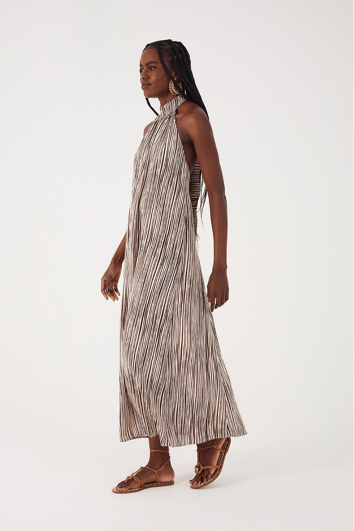 Vestido Cropped Cambraia Estampa Leme
