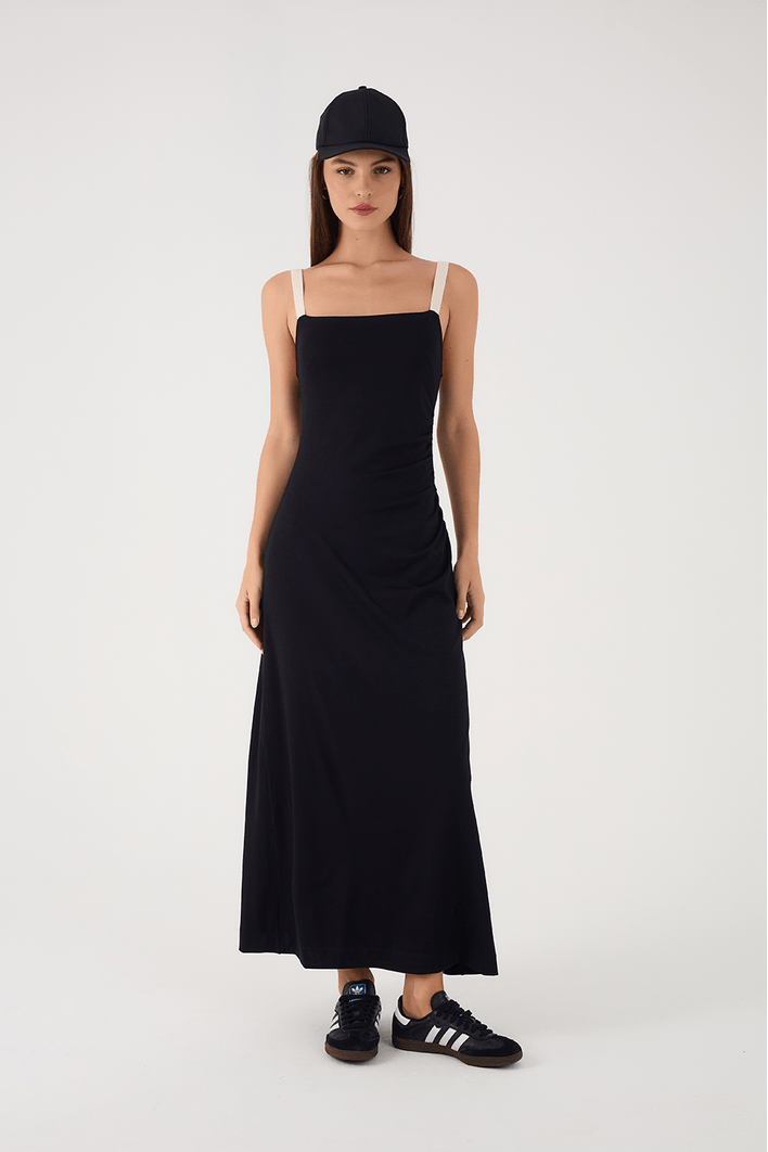 Vestido Cropped Franzido Lateral