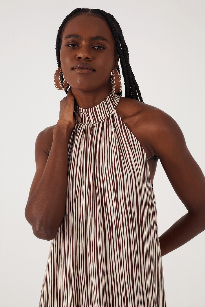 Vestido Cropped Cambraia Estampa Leme