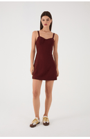Vestido Curto Linho Recortes