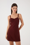 Vestido Curto Linho Recortes