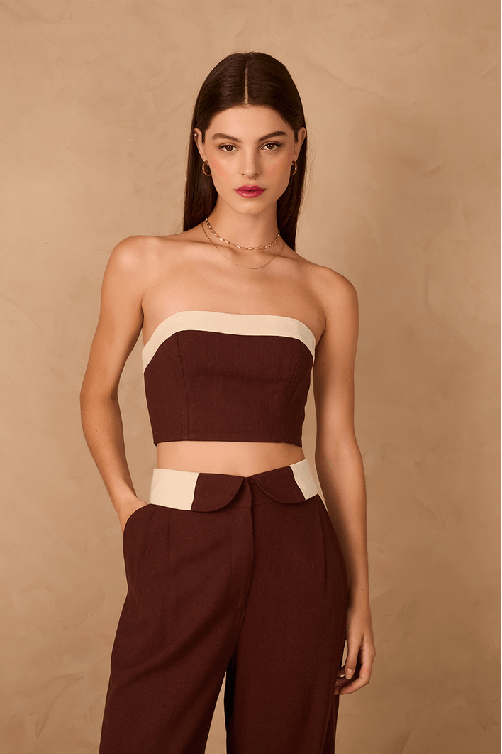 Top Cropped Linho
