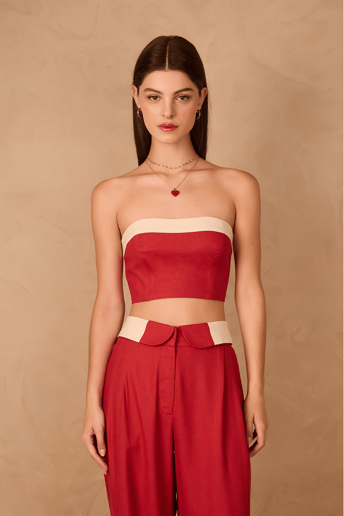 Top Cropped Linho
