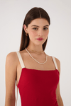 Vestido Cropped Franzido Lateral