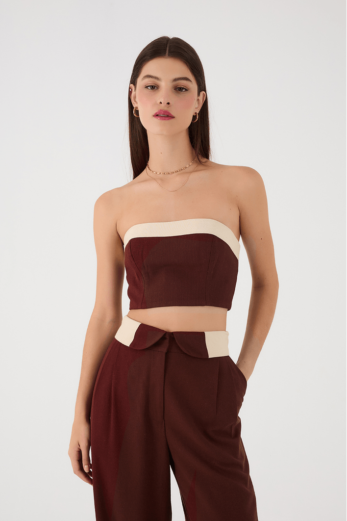 Top Cropped Linho