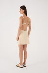 Vestido Curto Linho Recortes