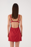 Vestido Curto Linho Recortes