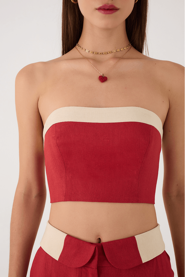 Top Cropped Linho