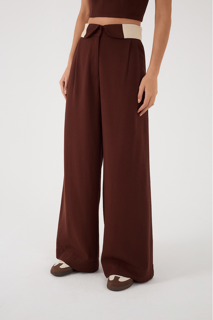 Calça Linho Cós Dobrado