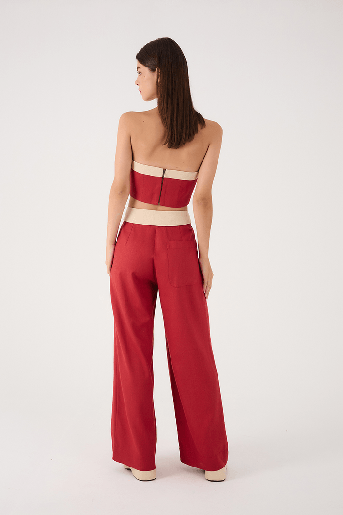 Calça Linho Cós Dobrado