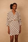 Vestido Crepe Estampa Bossa Nova