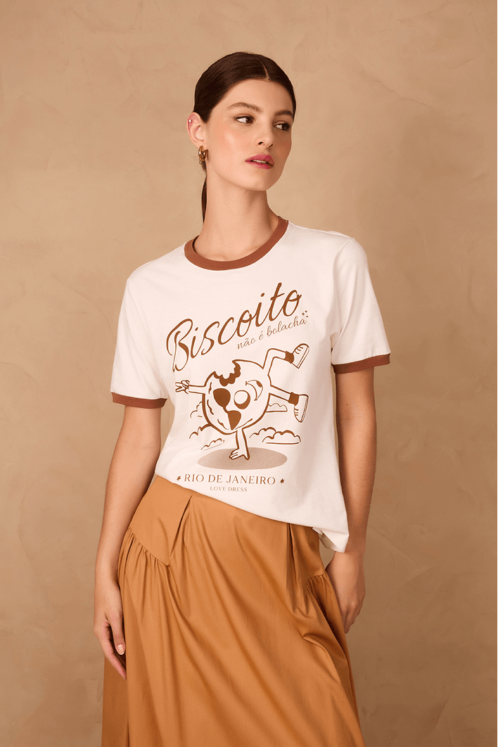 T-shirt Silk Biscoito