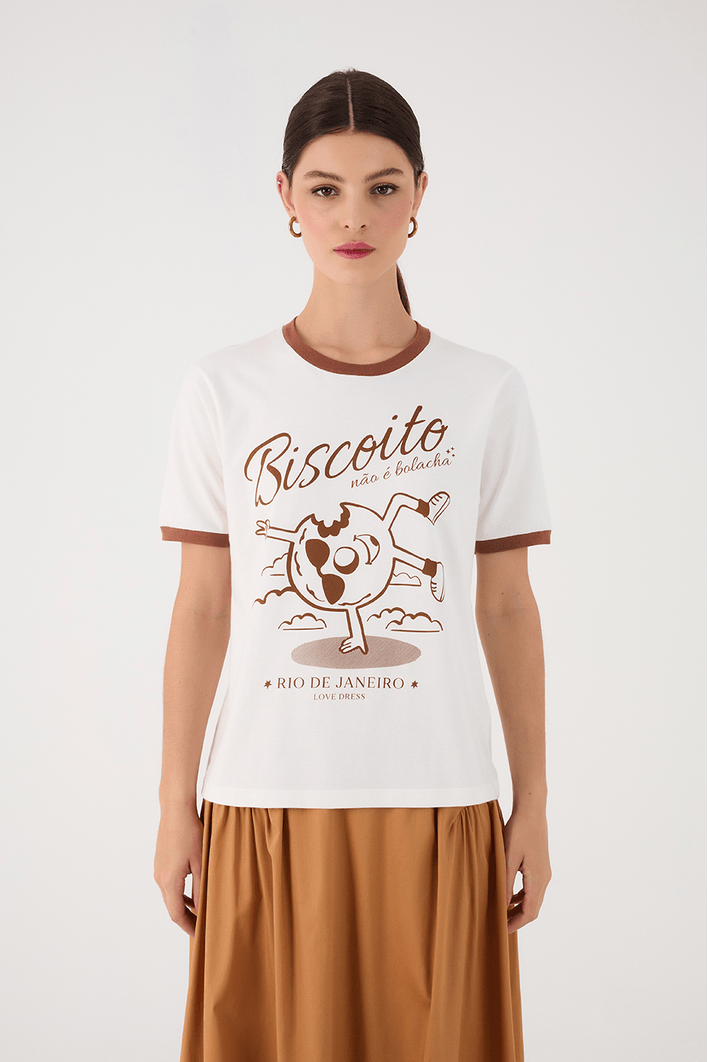 T-shirt Silk Biscoito