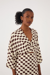 Vestido Crepe Estampa Bossa Nova