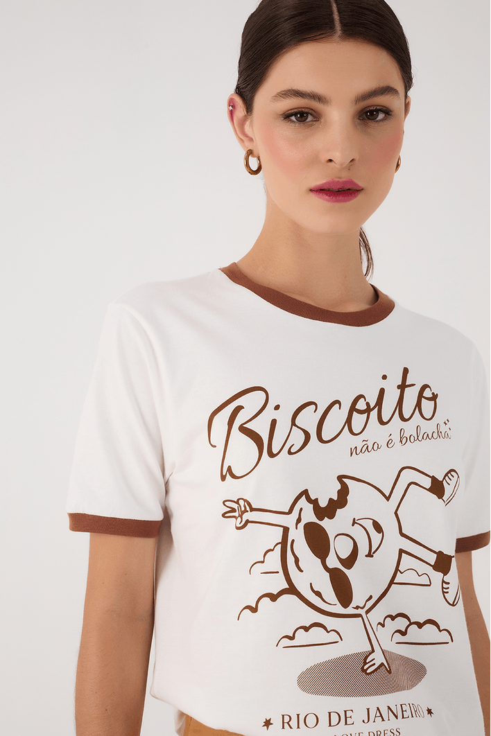 T-shirt Silk Biscoito