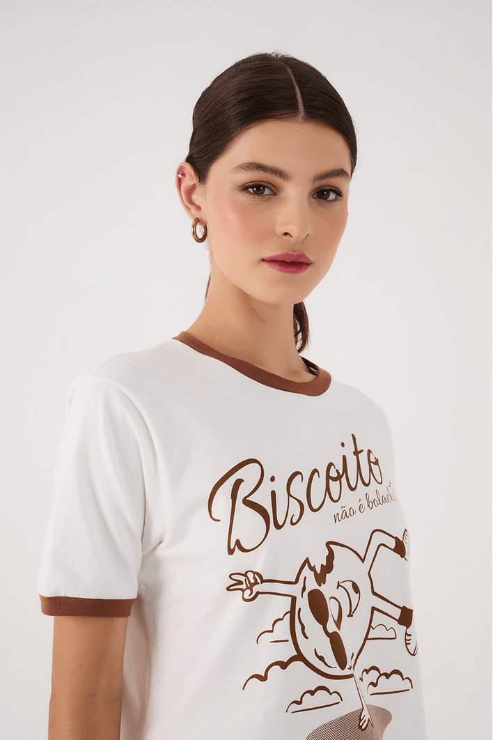 T-shirt Silk Biscoito