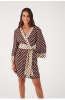 Vestido Kimono Estampa Asa Delta