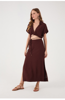 Vestido Midi Blusa Transpassada