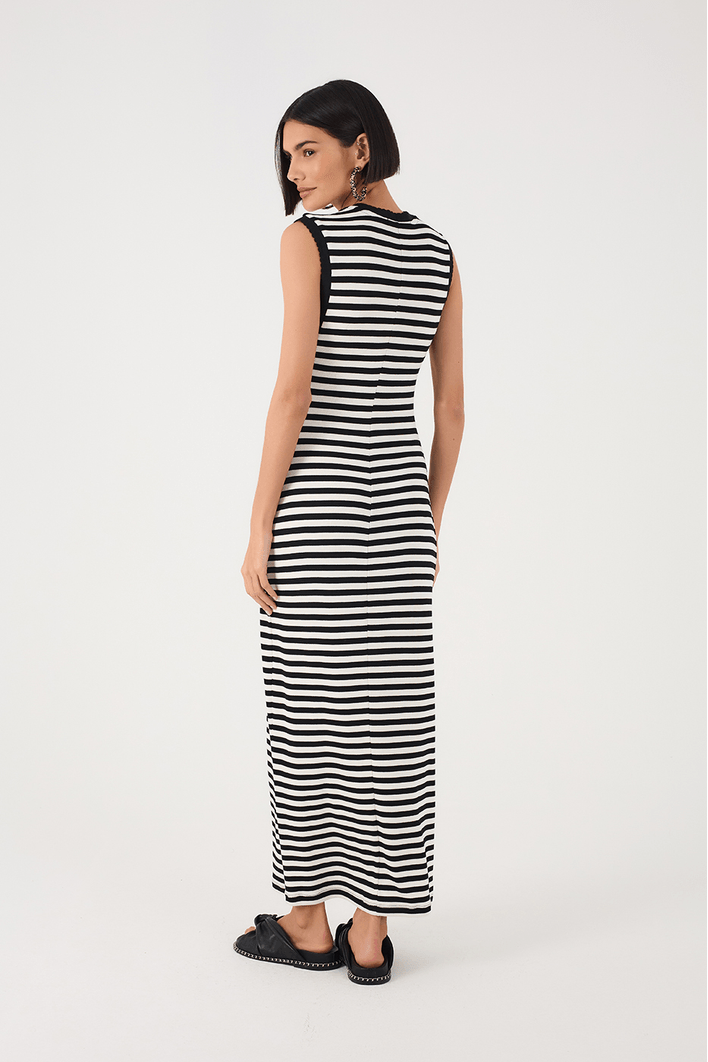 Vestido Estampa Listra P/b