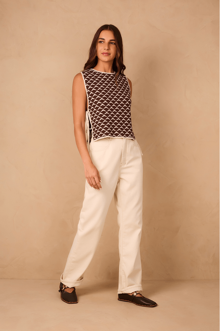 Calça Sarja Basic Pespontos